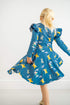 Catching Winter Wishes Long Sleeve Twirl Dress with pockets