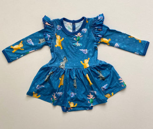 Catching Winter Wishes Long Sleeve Twirl bodysuit