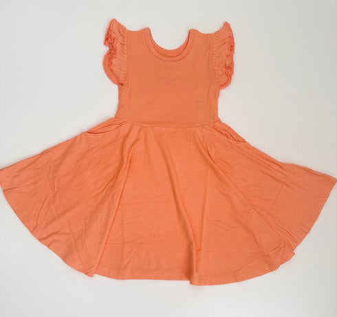 Papya Punch Twirl Dress with pockets