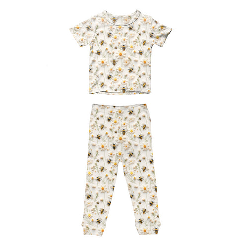 Sweet Bees Short sleeve top/pant set