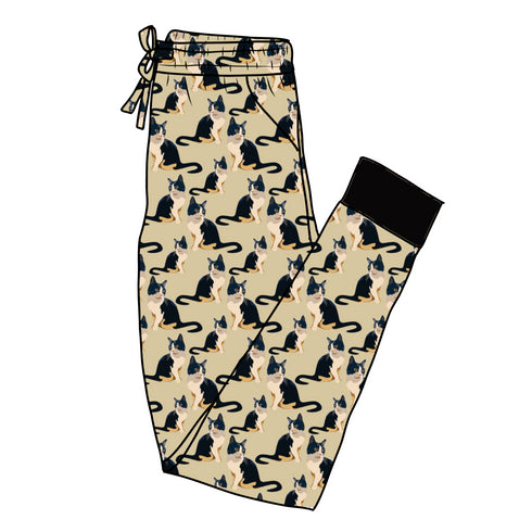 Pre sale Midnight Meow Women's Pajama Pants(Ankle Cuff)