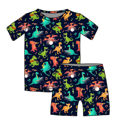Dino Band Short sleeve top/Shorts set