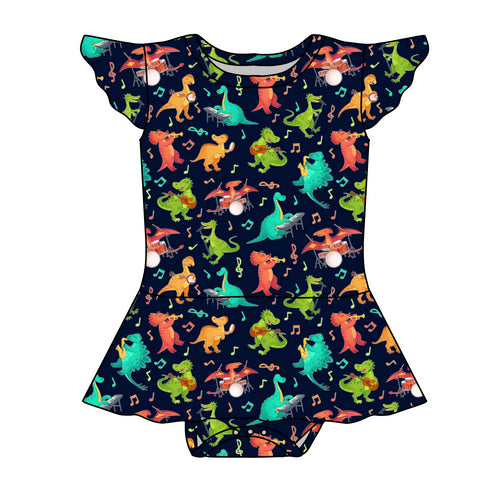 Dino Band Twirl bodysuit