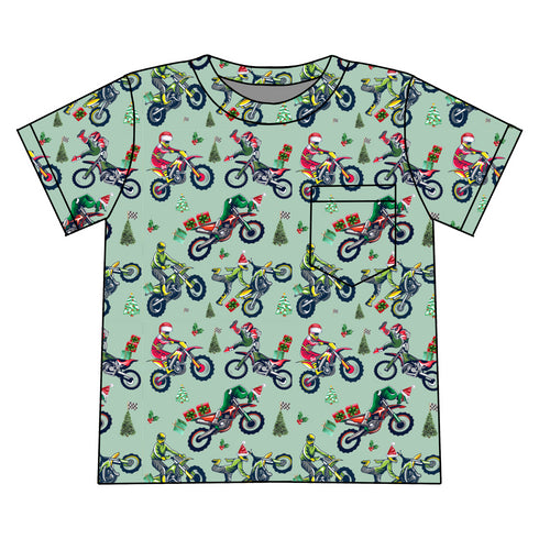 Racing Through The Snow Pocket Tee: ships mid November