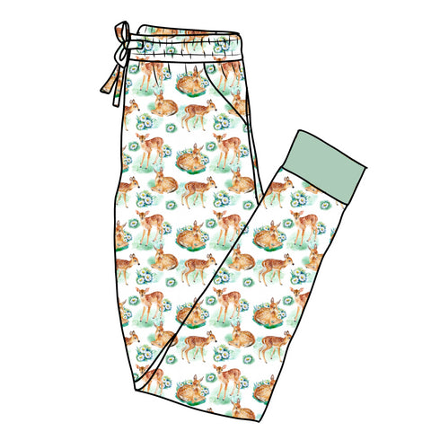 Fawn Women's Pajama Pants(Ankle Cuff)