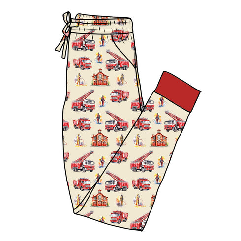 Fire Fighter Women's Pajama Pants(Ankle Cuff)