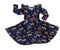 Midnight Woodland Long Sleeve Twirl Dress with pockets