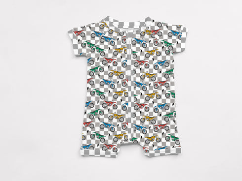 Checkered Motocross Shorties