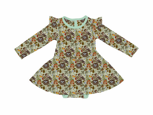 Nature walk Long Sleeve Twirl bodysuit