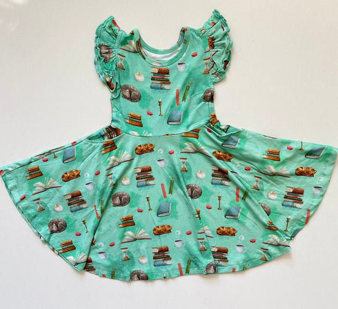 Paws and Paperbacks Twirl Dress with pockets