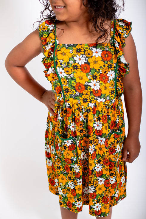 Golden meadow Flutter Pinafore