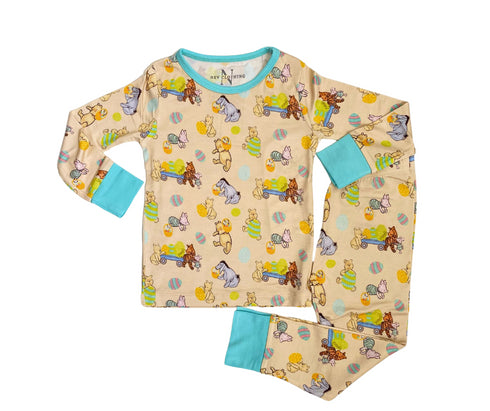 100 Acre Egg Hunt Long sleeve top/pant Pajama set