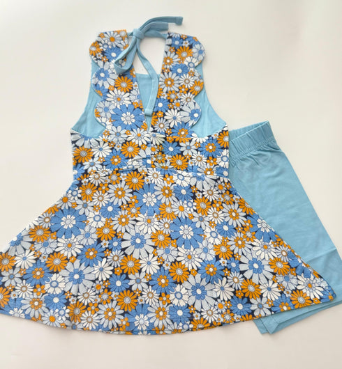 Lexi Scallop Back Tunic top/short Set