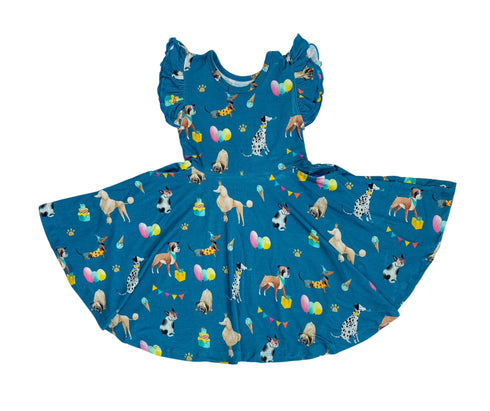 Pawsome Party Twirl Dress with pockets