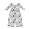 Forest Shadows Wide Leg Romper with pockets(New sizing more True to size)
