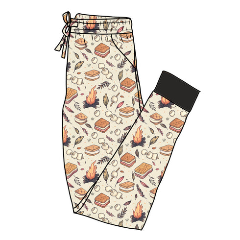 Sweet S'mores Women's Pajama Pants(Ankle Cuff)